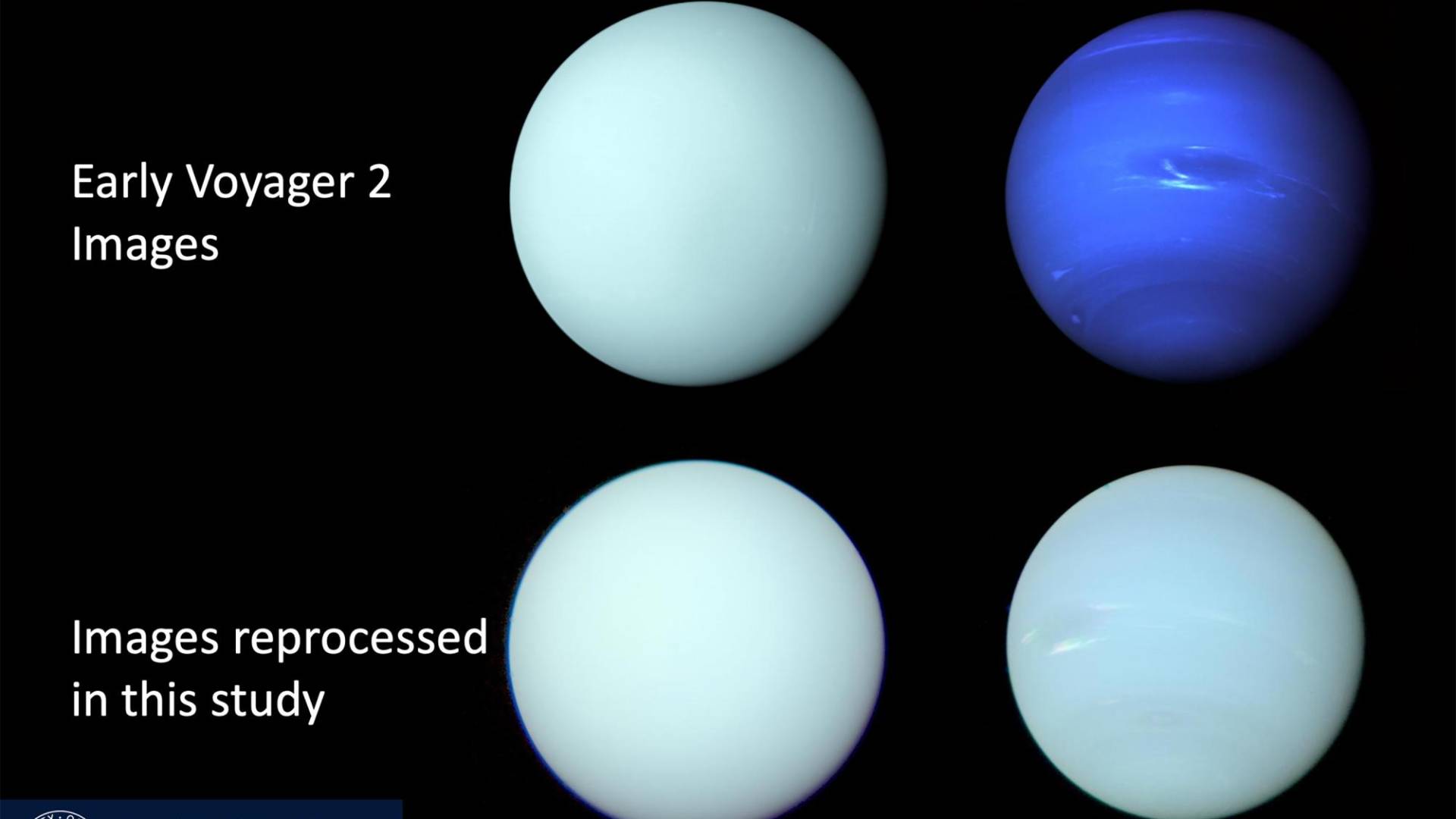 $!Un nuevo estudio reprocesó imágenes de Urano y Neptuno tomadas por Voyager 2 para acercarse más a colores reales.