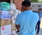 Medicamentos e insumos enviados desde varias regiones del país y hospitales, están llegando al centro de acopio en La Ceiba.