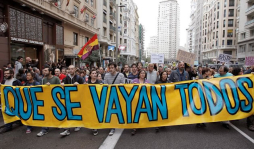 Españoles se toman calles en protesta por austeridad