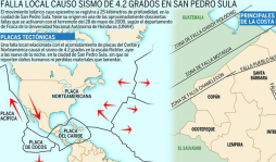 De 4.2 grados fue el sismo registrado en San Pedro Sula