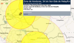 Sismo estremece zona occidental de Honduras