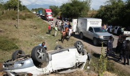 Dos policías de fronteras de Honduras mueren en accidente carretero