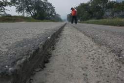 50 kilómetros dañados hay en vía de San Pedro Sula a Omoa