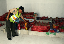Más de medio millón decomisan en pólvora en San Pedro Sula