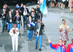 El entusiasmo predominó en el desfile de catrachos