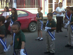 Escolares demuestran su fervor patrio en San Pedro Sula