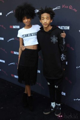 Willow Smith, left, and her brother Jaden Smith arrive at the Roc Nation 2014 Pre-Grammy Brunch Celebration on Friday, Jan. 25, 2014 in Los Angeles. (Photo by Jordan Strauss/Invision/AP)