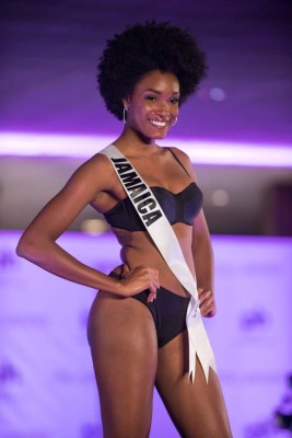 Davina Bennett, Miss Jamaica 2017 competes on stage in Yamamay swimwear during the MISS UNIVERSE® Preliminary Competition at Planet Hollywood Resort & Casino in Las Vegas on November 20, 2017. The contestants have spent the last week touring, filming, rehearsing and preparing to compete for the Miss Universe crown in Las Vegas, NV. Tune in to the FOX telecast at 7:00 PM ET live/PT tape-delayed on Sunday, November 26, live from the AXIS at Planet Hollywood Resort & Casino in Las Vegas to see who will become the next Miss Universe. HO/The Miss Universe Organization