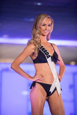 Lauren Howe, Miss Canada 2017 competes on stage in Yamamay swimwear during the MISS UNIVERSE® Preliminary Competition at Planet Hollywood Resort & Casino in Las Vegas on November 20, 2017. The contestants have spent the last week touring, filming, rehearsing and preparing to compete for the Miss Universe crown in Las Vegas, NV. Tune in to the FOX telecast at 7:00 PM ET live/PT tape-delayed on Sunday, November 26, live from the AXIS at Planet Hollywood Resort & Casino in Las Vegas to see who will become the next Miss Universe. HO/The Miss Universe Organization