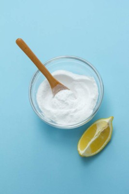 Bowl of baking soda and lemon