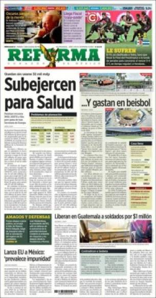 Reforma de México: “Le sufren. El Tri, ya clasificado a Tokio, tuvo que llevar la Final del Preolímpico a la tanda de penales para coronarse al vencer 5-4 (1-1, en tiempo regular) a Honduras“.