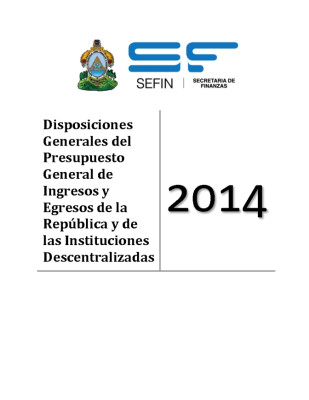 Presupuesto General de la República 2014