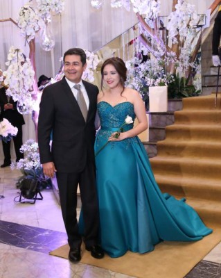 Juan Orlando Hernández y su hija Ana Daniela.