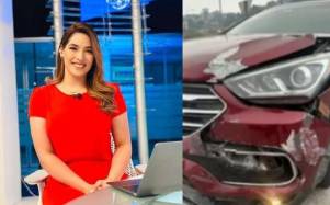 La guapa presentadora de televisión hondureña Carolina Lanza sufrió un accidente en horas de la mañana cuando se dirigía a su trabajo este viernes tres de mayo.