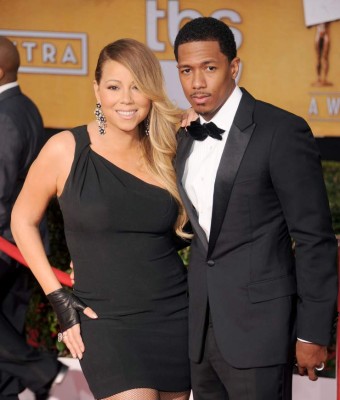 LOS ANGELES, CA - JANUARY 18: Singer Mariah Carey and actor/TV personality Nick Cannon arrive at the 20th Annual Screen Actors Guild Awards at The Shrine Auditorium on January 18, 2014 in Los Angeles, California. (Photo by Gregg DeGuire/WireImage)