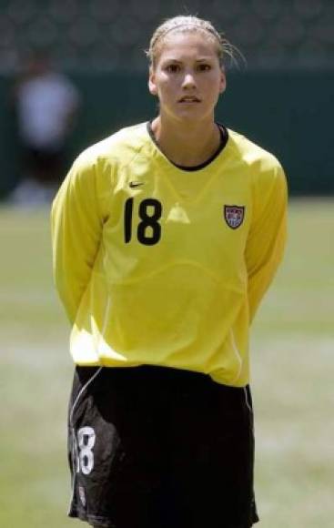 Hope Solo en sus primeros años como jugadora profesional de Estados Unidos.