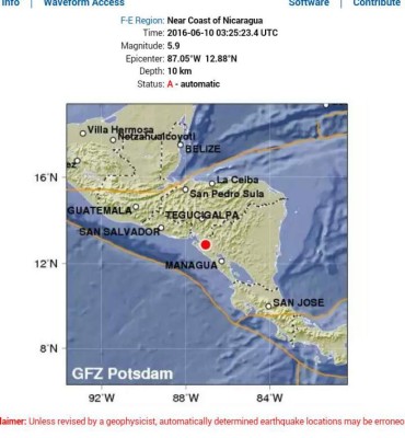 Fuerte temblor sacude Honduras, El Salvador y Nicaragua