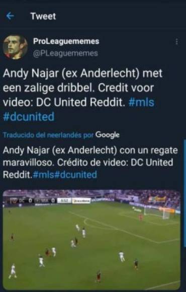 La acción de Najar se viralizó en redes sociales y a nivel mundial se han pronunciado sobre la espectacular jugada del futbolista hondureño.