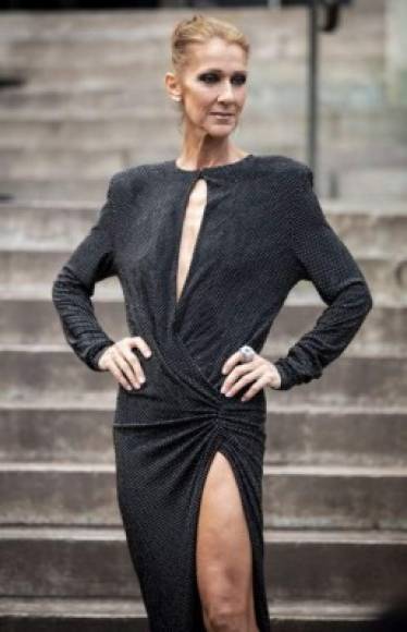 Siendo una amante de la moda Celine Dion no quise perderse la pasarela de Alexandre Vauthier celebrada durante el Paris Fashion Week 2019.<br/><br/>Al evento la diva llegó con vestido negro largo y escotado de la marca anfitriona que revelaba su cuello y sus piernas.<br/>