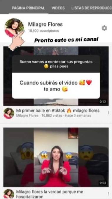 Milagro insistió a sus fanáticos a estar pendientes de su canal para escuchar de su propia boca qué papel juega en la ruptura del matrimonio de Carolina Lanza.