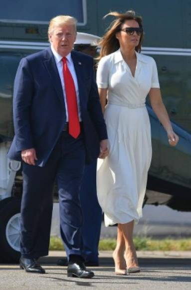 El mandatario estadounidense, Donald Trump, no se ha mostrado incómodo con las polémicas elecciones de vestuario de su esposa en los últimos días.