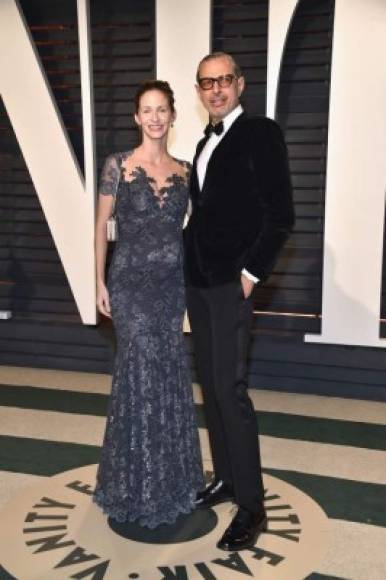 El actor Jeff Goldblum y su esposa Emilie Livingston.