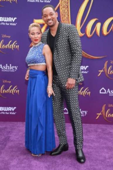 Jada Pinkett Smith apoyó a su esposo, Will Smith, en la premiere de la cinta Aladdin este 21 de mayo en Los Ángeles, California.