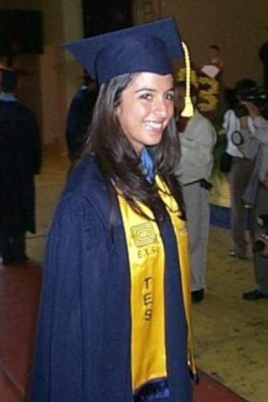 Maity Interiano se graduó de la secundaria de la escuela Internacional Sampedrana ubicada en San Pedro Sula.