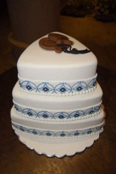 La torta tuvo un diseño delicado.