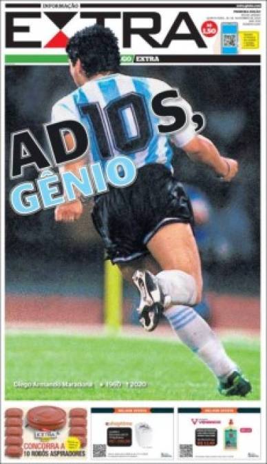 Diario Extra de Brasil - 'Ad10s, genio'.