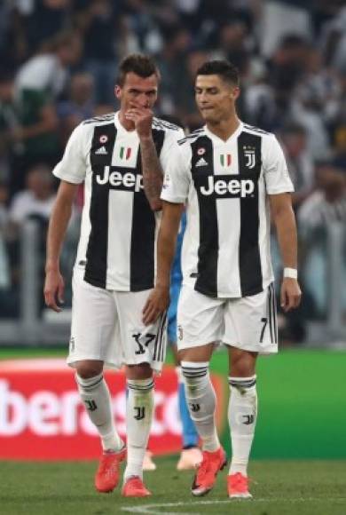 Mario Manduzkic fue la figura de la Juventus al marcar un doblete y Cristiano Ronaldo lo felicitó de esta manera.