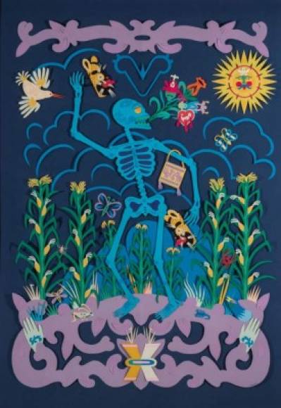 Arte. Exposición en Chicago 'Calaca campesina del sur’, de Jorge Rosano, en la muestra ‘Día de los Muertos: Tilica y Flaca es la Calaca’.