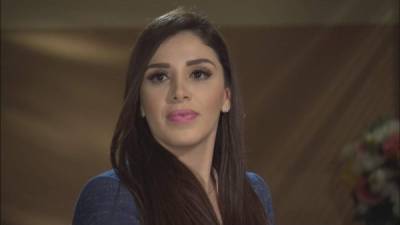 Emma Coronel en una entrevista para Univisión.