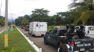 Cinco miembros de la peligrosa pandilla centroamericana Mara 18 fueron trasladados de Tegucigalpa a Naco, Cortés.
