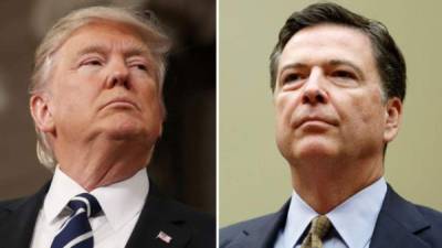 El presidente de USA, Donald Trump y el exdirector de FBI, James Comey.