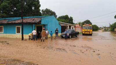 Las lluvias han afectado a varias colonias de Catacamas.