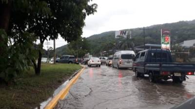 En San Pedro Sula llovió copiosamente ayer.