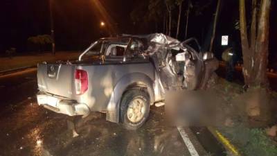 El accidente se registró la madrugada de este viernes a la altura de Búfalo en Villanueva, Cortés.