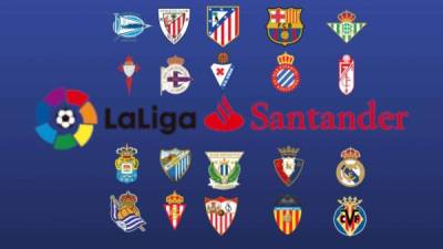 La tabla de posiciones de la Liga española.