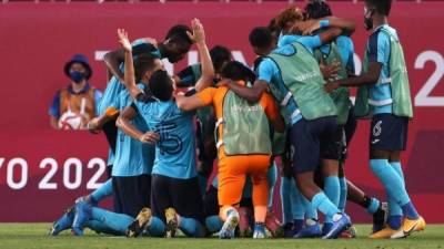 La Sub-23 de Honduras venció 3-2 a Nueva Zelanda el pasado domingo. Foto Fifa.