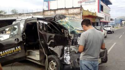 Imagen del accidente registrado en San Pedro Sula.