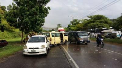En diferentes sectores de San Pedro Sula se han registrado colisiones ayer y hoy.