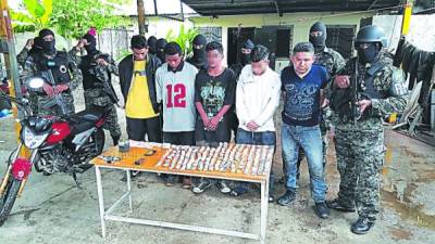 Los supuestos pandileros fueron detenidos en la colonia Reparto Lempira de San Pedro Sula.