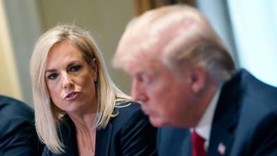 Trump responsabiliza a Nielsen por el repunte en los últimos meses del número de indocumentados arrestados a lo largo de la frontera mexicana./AFP.