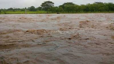 Imagen correspondiente al departamento de Santa Bárbara, en donde se reporta incremento en los níveles de los ríos.