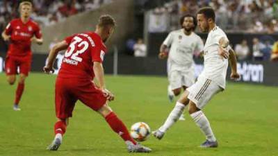 El mediocampista ofensivo Eden Hazard tuvo sus primeros minutos como jugador del Real Madrid. Foto Diario Marca.