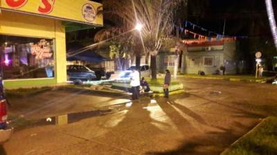 Escena del crimen en la ciudad de La Ceiba, Atlántida.