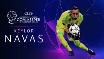 Keylor Navas ganó el premio al Mejor Portero del Año de la UEFA.