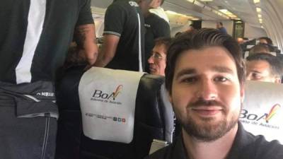 El periodista Renan Agnolin colgó esta imagen en su cuenta de Facebook al salir de Brasil rumbo a Bolivia para abordar el avión que horas más tarde se estrellaría en Colombia.