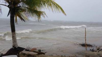 En playas de Tela y Colón se reportaron afectados por las lluvias.